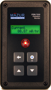 The compellingly priced PRM-7000 Geiger counter, shown here,  provides essential,  professional-grade nuclear preparedness and radiation measurement during nuclear accidents, incidents or emergencies.